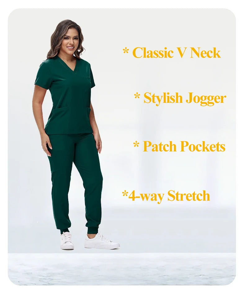 Hot Sale Medical Scrubs Uniform New Doctor and Nurse Uniform Durable Dental Pediatric Quick-Dry Healthcare services Set 42109