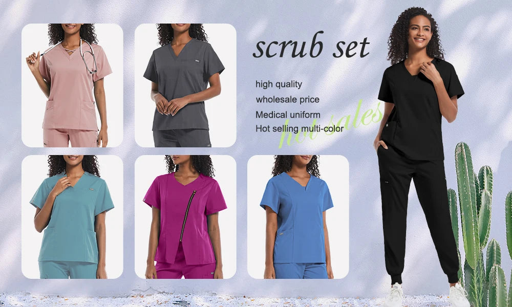 Scrubs Women Beauty SPA Uniform Pet Clinic Store Veterinary Dentistry Work Clothes Set High-quality Medical Nurse Uniform Unisex