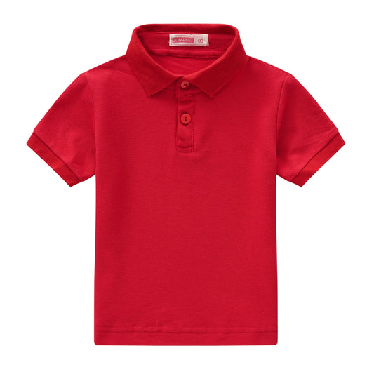 Girls Casual Classic Design Slightly Stretch POLO, Kids Clothes For Spring Summer Indoor Outdoor