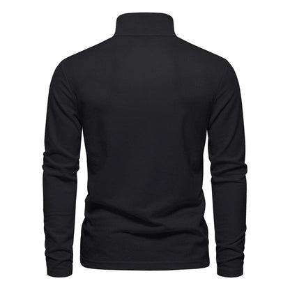 New Autumn Polo T shirt for Men Embroidery Solid Color Long Sleeve Golf Polo Shirts Homme Spring Social Business Polos Male